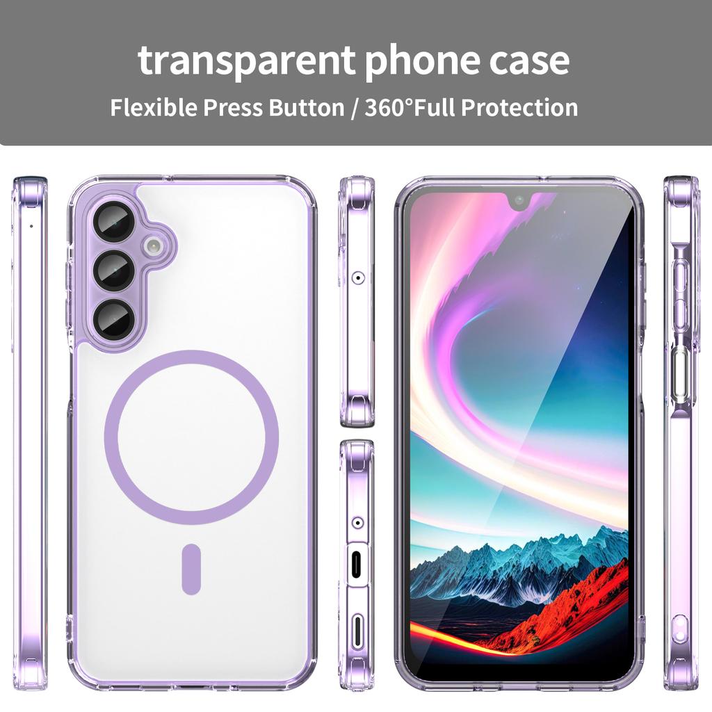 Samsung Galaxy A16 5G/A16 4G Clear Phone Case,Non-Yellowing Magnetic Phone Case for Samsung Galaxy A16 5G/A16 4G