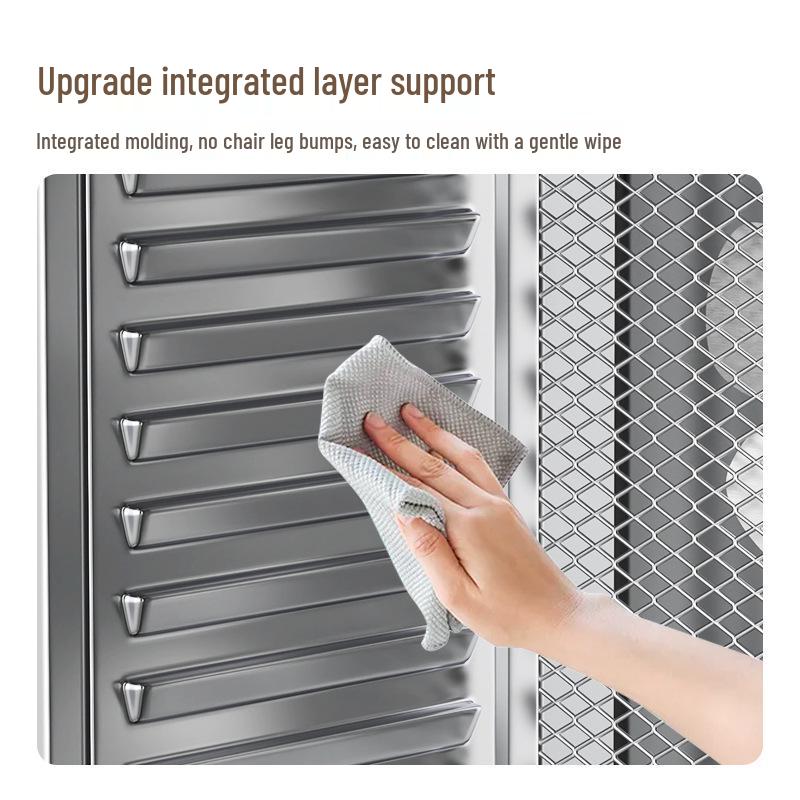 18-Layer Stainless Steel Food Dehydrator with Double-Layer Insulation for Home and Commercial Use - Smart Fruit Dryer Machine
