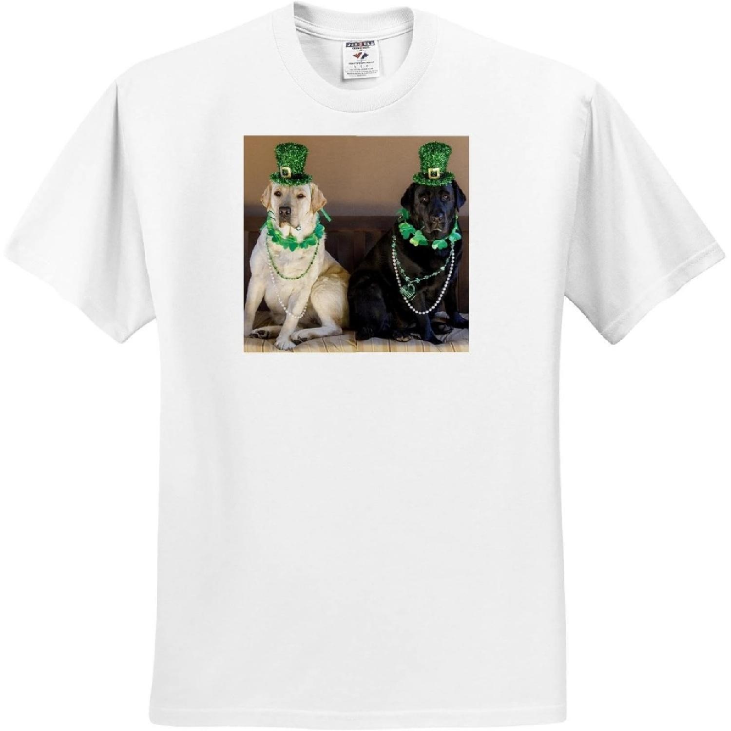 

3dRose, , Arizona, Buckeye. Labrador Retrievers on St. Patricks Day XXXXXL білий
