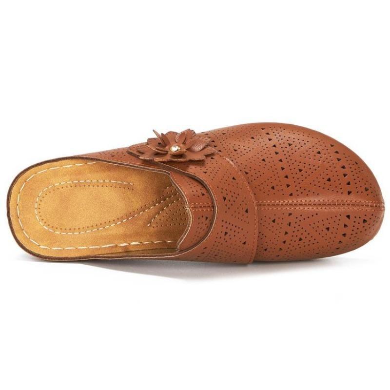 Mode Damsandaler med kilklack för stranden 2024 Vår och Sommar Ihåliga Casual Kilklack Retro Sandaler Damsandaler Zapatos
