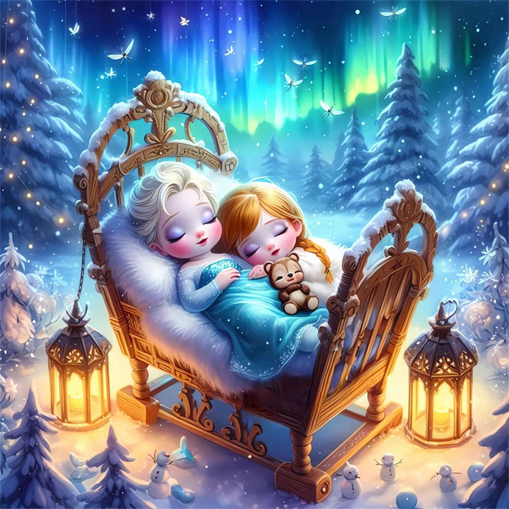 Disney Cartoon 5D Diamond Painting Full of Diamonds DIY Hand-applied Diamond Painting Princess Series Decorative Painting Kit