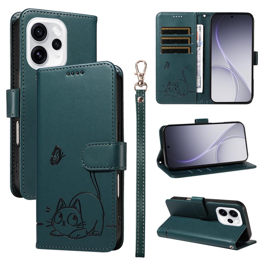 Magnetic Card Solt Wallet Leather Embossed Little Cat Phone Case For Google Pixel 10 Pro XL 9A 9 8 8A 7A 7 Flip Bag Pocket Cover