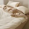 Pure Cotton Grinding Four-piece Set, Cotton High-count High-density Solid Color Light Luxury Autumn and Winter Warm Thickened Bedding Four-piece Set