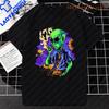Men's Graphic T-shirt Cotton Crew Neck Harajuku Gothic Female Tshirt Creative Alien Print Tops Women Summer Fashion Casual Tops Ladies Unisex,gift,Top