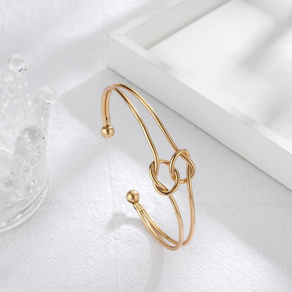 Popular Simple Love Popular Versatile Multi-Color Optional Knotted Bracelet Open Bracelet Jewelry