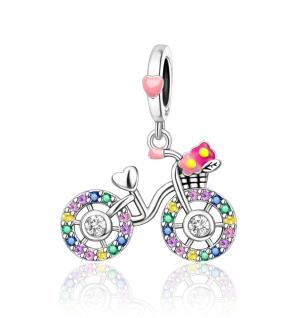 Sweet 925 Silver Car Charms Bicycle Pumpkin Carriage Ring Beads Pendant Fit Bracelet Necklace DIY Jewelry Gift