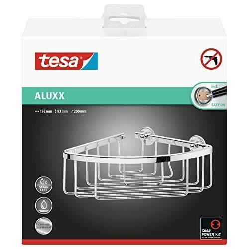 Panier d'angle - TESA - Aluxx - Aluminium chromé - Adhésif - Sans percer