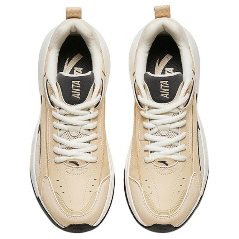 Anta Cushioned Slip-Resistant Low-Top Casual Shoes Women's Champagne Sneakers 922338802-16