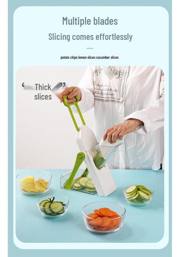 Multifunctional Kitchen Vegetable Cutter & Slicer Press-type Shredder Grater