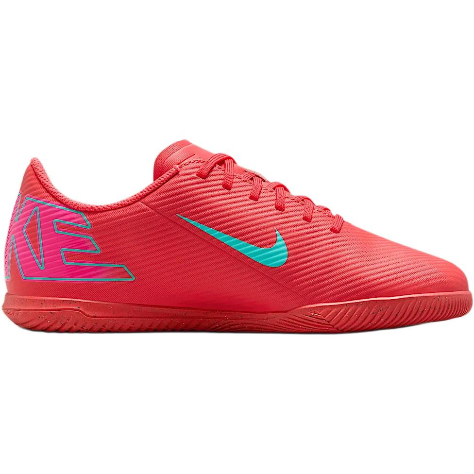 New Nike Anti Slip Wear Resistant Low Top Kids' Soccer Shoes Ash Red/Aurora Green Teenagers FQ8289-800
