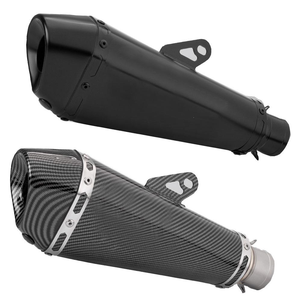 Conical Small Hex Universal 51mm Motorcycle Exhaust Pipe - Stainless Steel