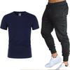 Men's Short Sleeve T-Shirt & Long Pants Two-Piece Set - Spring Collection