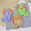 Pet Dog Jumpsuit Polyester Fleece Four-Legged Clothes For Cats And Small Dogs Autumn Winter Outfit With Cartoon Back Detail And Orange Sleeves