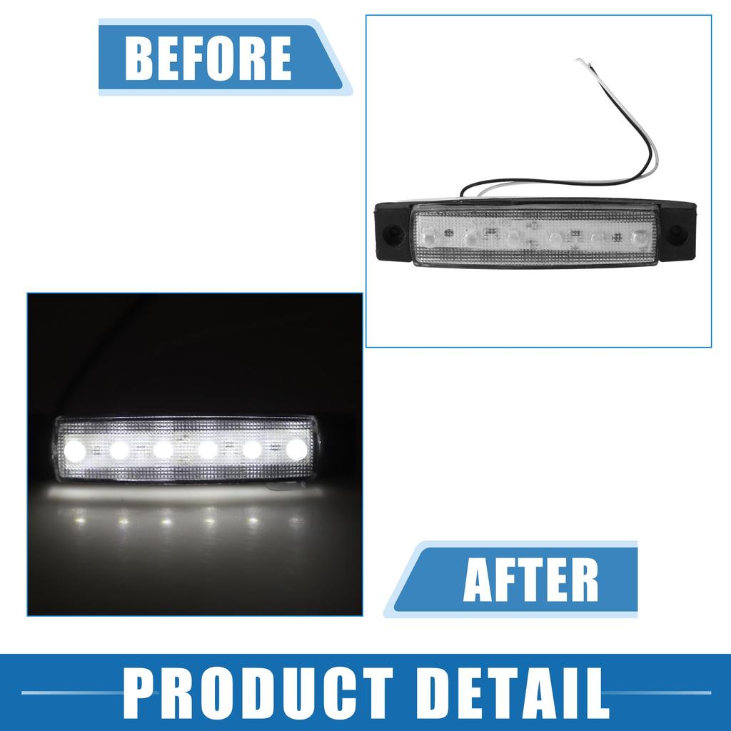 A ABSOPRO Front Rear Side Marker Lights Waterproof Rectangular Position Lamp for Trailer, Truck,