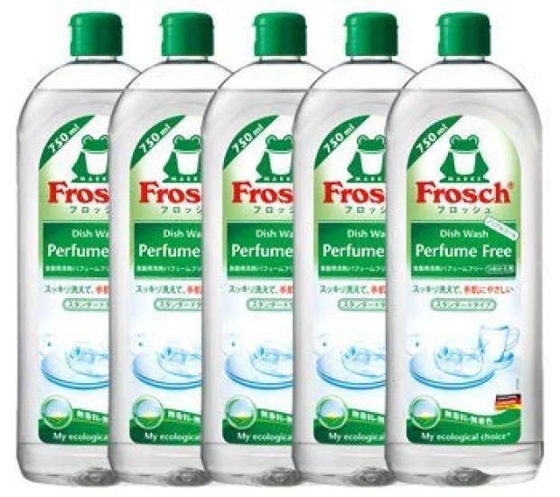 

Asahi Kasei Frosch Средство для мытья посуды без отдушек, сменный блок x 5 шт., набор сменных блоков без запаха, бесцветный Frosch [распродажа набора] (750мл)