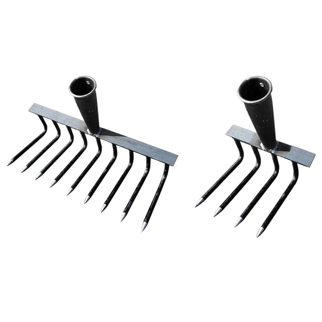 Garden Rake Head Bow Rake Hand Weeder Gardening Tool for Yard Backyard Lawn