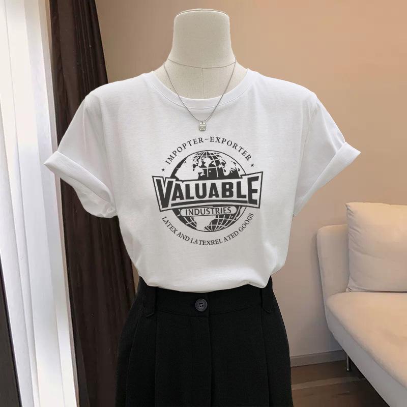 

2025 New Shoulder Cotton Short Sleeve T-Shirt Women s ins Fashion Versatile Foreign Style Age Reduction Skinny Top T-Shirt Summer 3XL