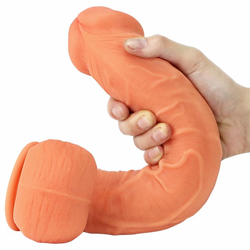 Women's Oversized Dildo Silicone Sucker Manual Double Layer Oversized 35cm Super Soft Adult Products