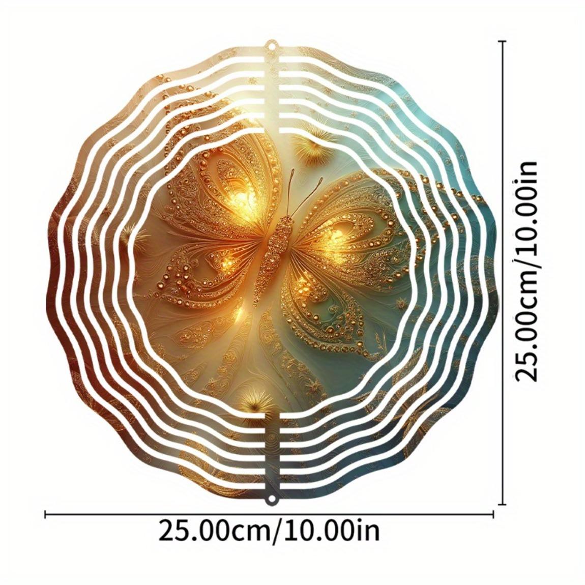 

10 Inch Hanging Wind Chime for Outdoor Garden Balcony Decor Spring Summer Decoration with 360 Rotating Hook Artistic Design Great Gift for Friends 01A