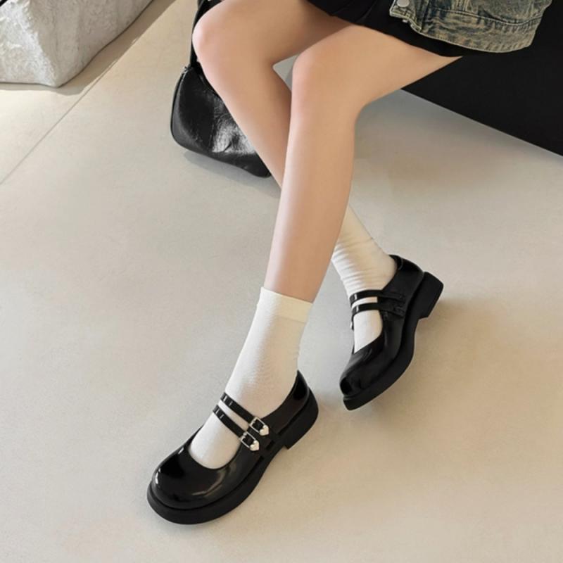Fashion Spring New Style Luxury Leather Shoes for Girls Autumn Fashion Korean Style Soft Bottom Anti-slippery Versatile Chic Dress Shoes