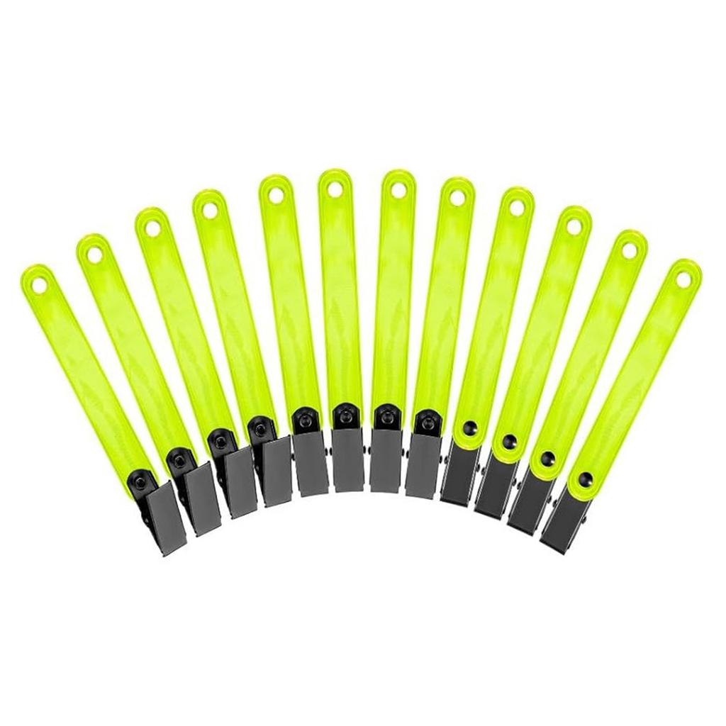 12Pcs/pack Reflective Trail Markers High Visibility Trail Markers Reflective Trail Marker Clip for Tree Stand Hunting