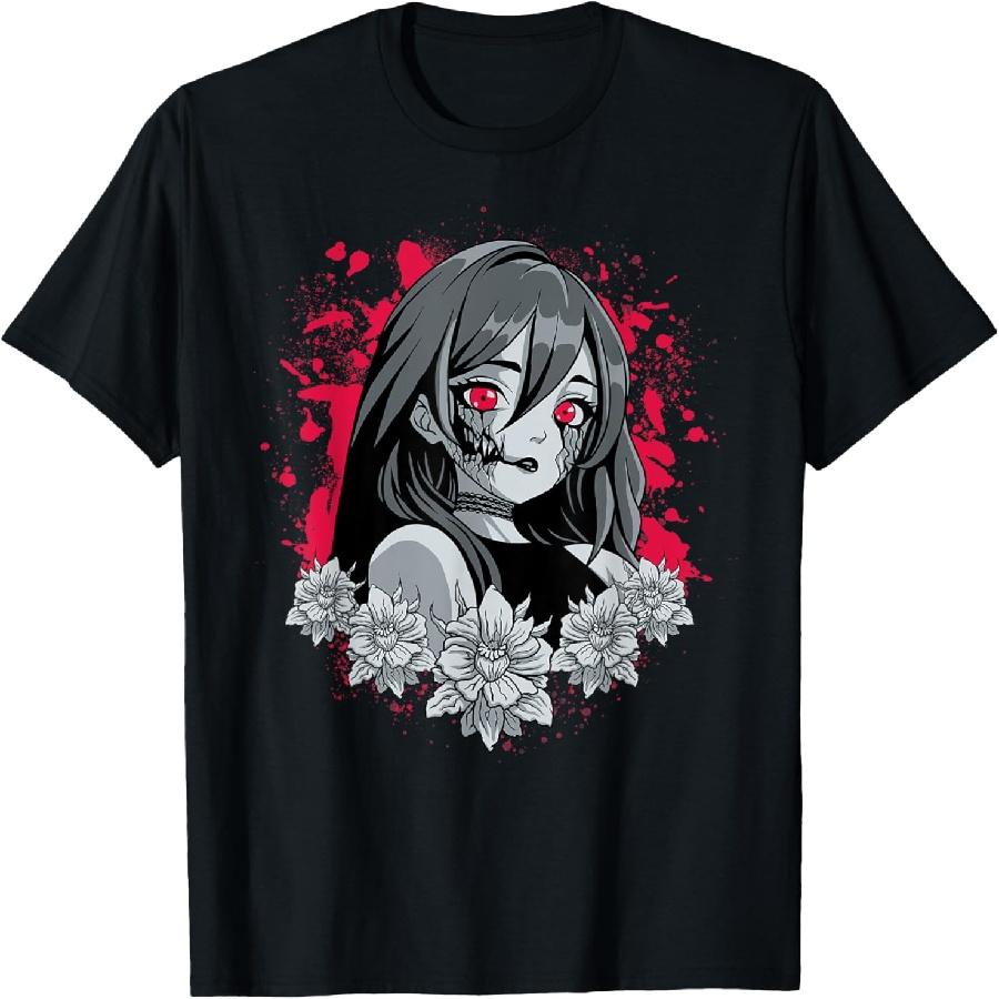 Creepy Japanese Anime Manga Horror Pastel Goth Grunge T-Shirt