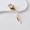 Vintage Rose Flower Brooch Gold Color Rose Brooch Unisex Lapel Pins  Jackets