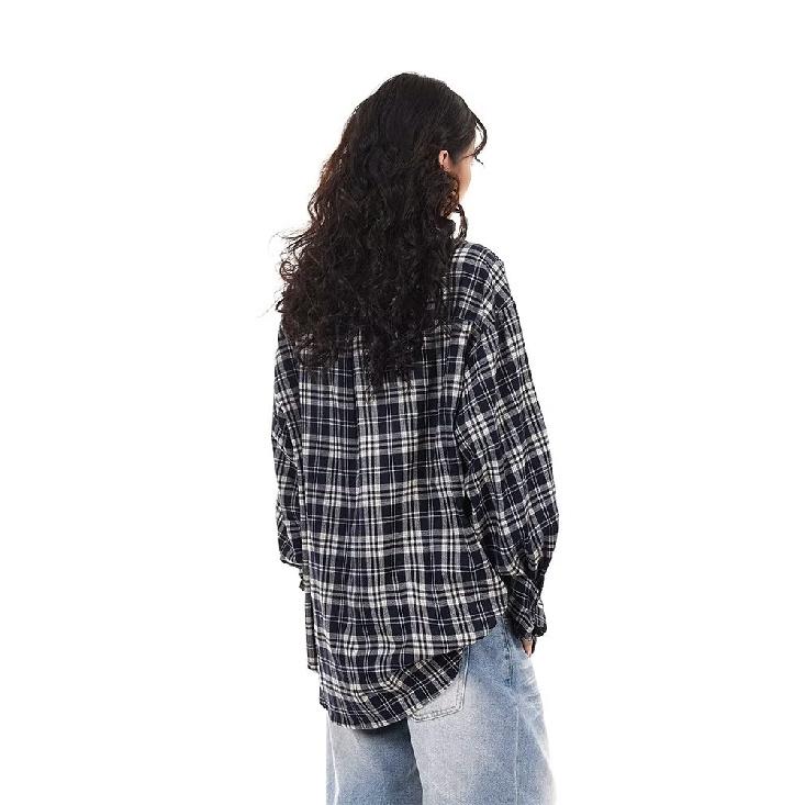 2024 Plaid Long Sleeve Shirt Japanese Hong Kong Style Ins Loose Shirt Boys Summer Trendy Versatile Casual Coat