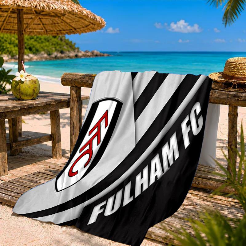 Fulham Fußballwappen Strandtuch Mikrofaser Strandtuch, Leicht und Schnelltrocknend, für Sommerreisen, Schwimmbad-Fan Geburtstagsgeschenk