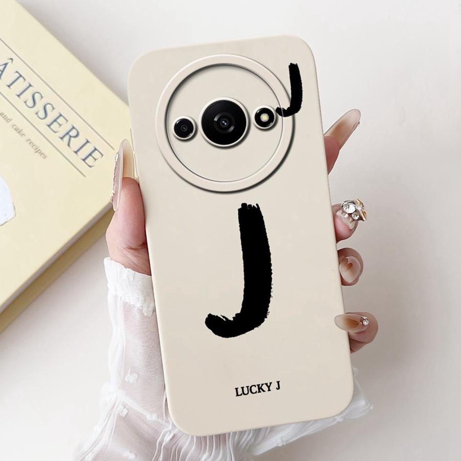 For Xiaomi Redmi A3 Back Cover Popular Letter Protector Soft Silicone Phone Cases For RedmiA3 A 3 4G Xiaomi Poco C61 Funda