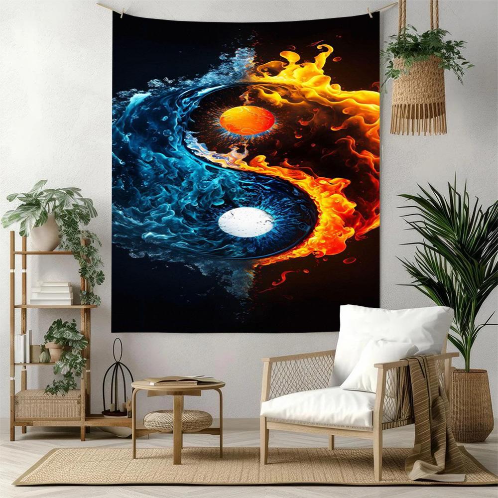 Yingyang Wall Decor Tapestry Art For Pet Memorial Birthdaywedding Party Backdrop Family Gift
