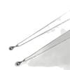 Su Chuang S925 Sterling Silver Water Drop Pendant Necklace for Girls - Niche Design, Korean Clavicle Chain, Cold Aesthetic.