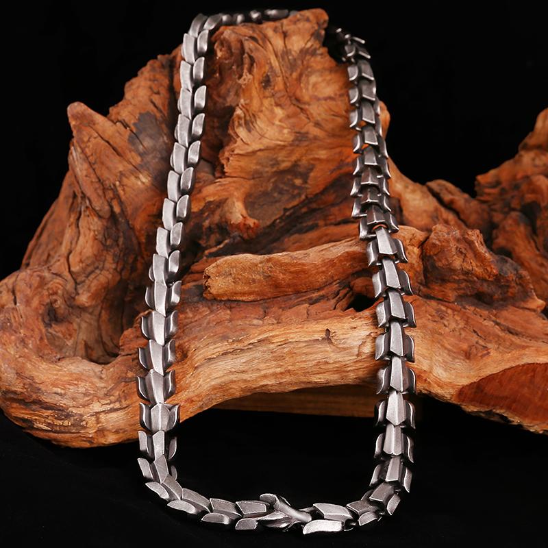 Gargantilla de cadena con quilla de dragón de 15 mm de ancho estilo punk rockero para hombre, de acero inoxidable macizo, accesorios de joyería para el cuello, regalos para él