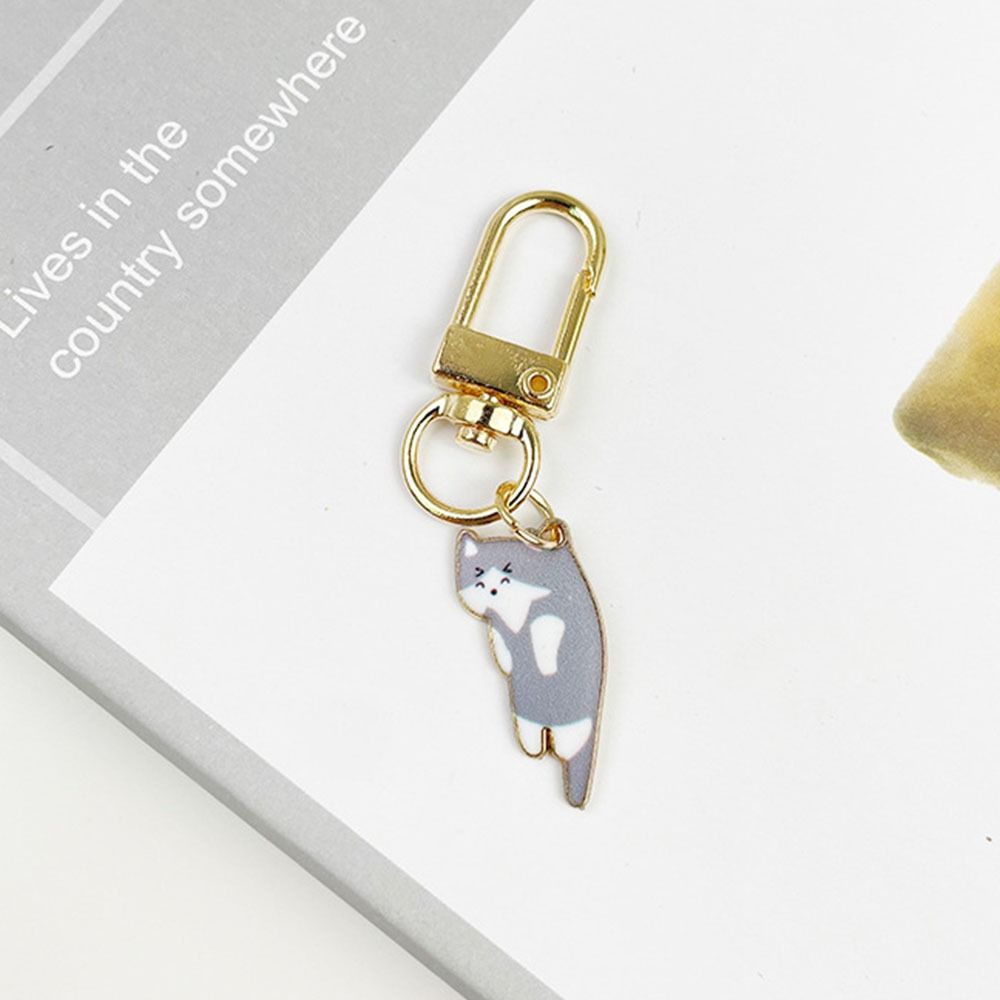 Korean Style Kitten Charm Zinc Zinc Alloy Keychains Animal  Little Fresh   Birthday Gift