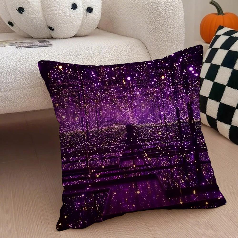 DOT ART YYAYOI KUSAMA Cushion Cover Throw Pillow Cover Hidden Button Durable Polyester Chair Cushion