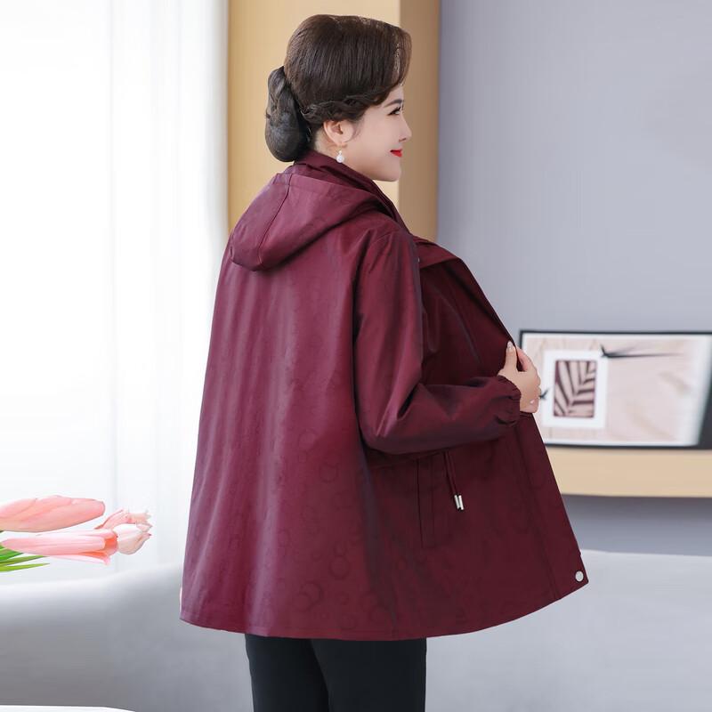 2025 Stylish Hooded Trench Coat for Middle-Aged Women