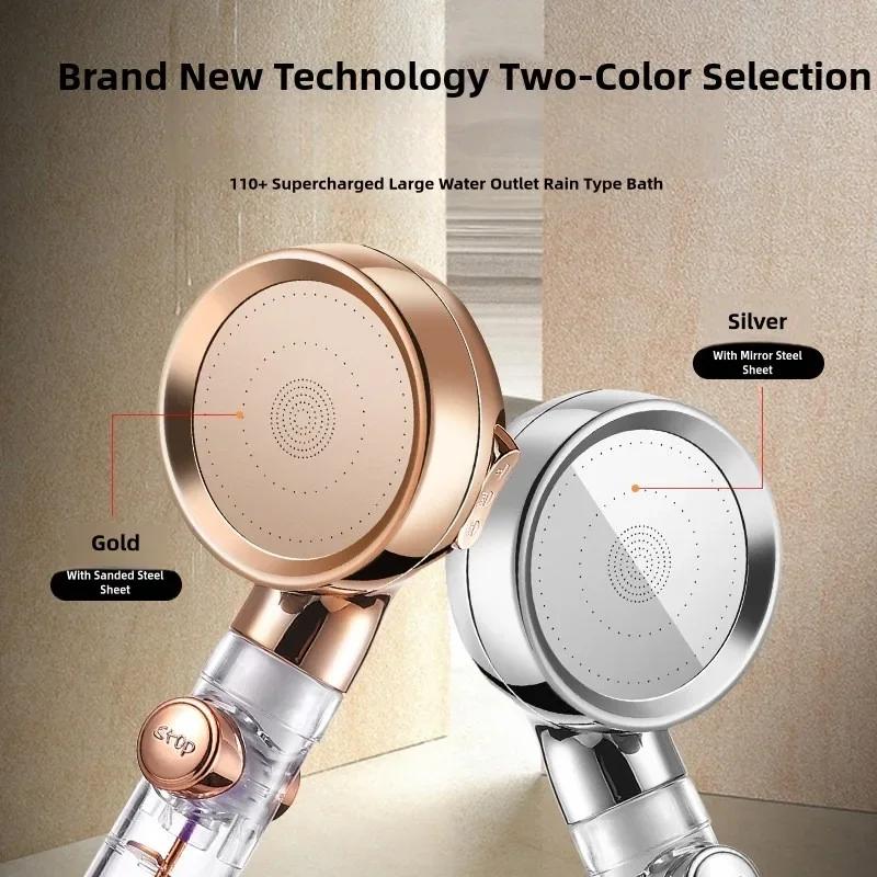 3 Modes High Pressure Shower Head Water Saving Showerhead with Stop Button Eco Filter Shower Head Bathroom Accessories