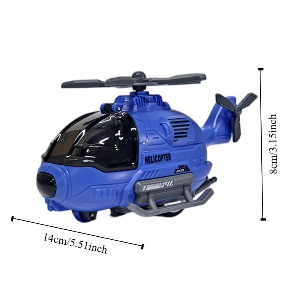 Open Cockpit Simulation Aircraft Toy Rotatable Propeller Inertial Fighter Toy  Christmas Gift