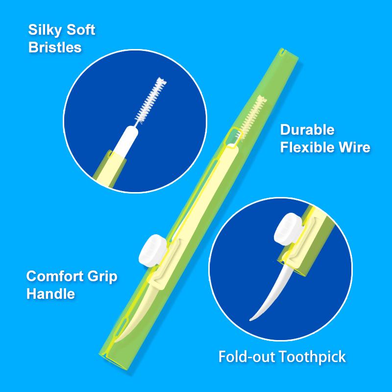 Retractable Push-Pull Interdental Brush for Gap Cleaning