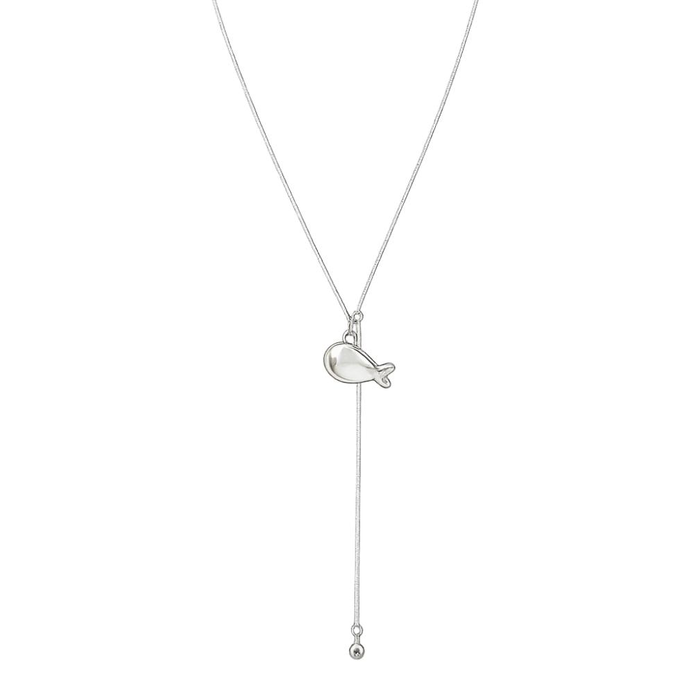 Elegant Adjustable Sweater Chain Silver Charm Jewelry Accessory Gift Female