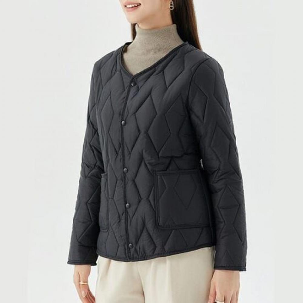 Navava Warm Fleece Lined Quilted Long Sleeve Lightweight Padded Jacket