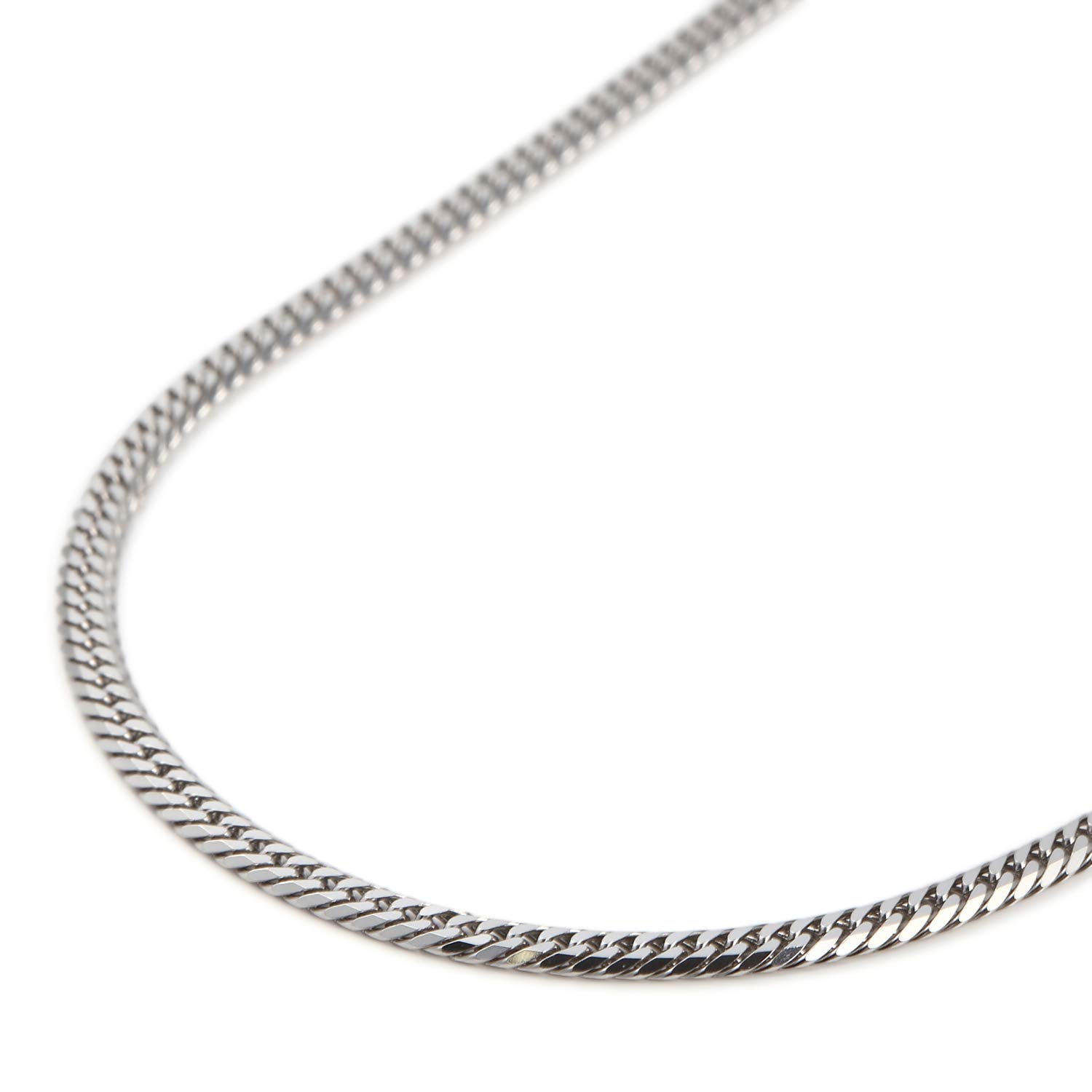 

Goods Platinum Kihei with Mint Bureau certification mark for men and women [Happy Shop] Necklace, 6-sided double, 11g, 45cm, half-fold, stamp, Pt850,