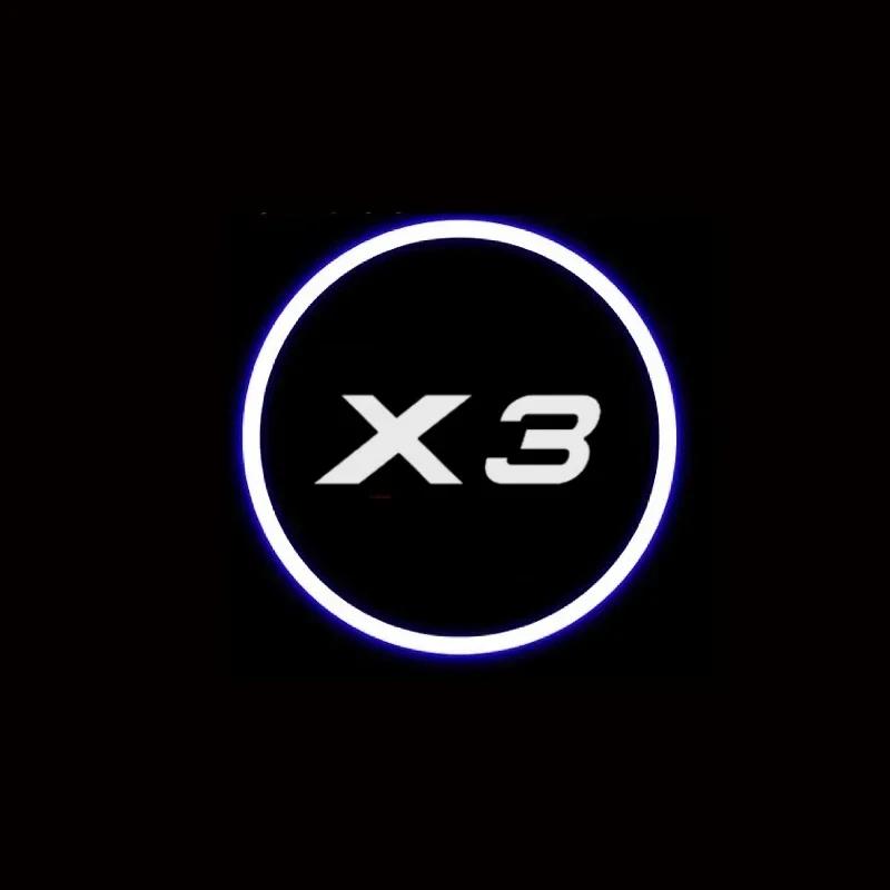 2PCS LED Light Car Emblem Door Welcome Projector Lights Ghost Shadow Courtesy Lamp For BMW X3 G01 2018- Decor Accessories
