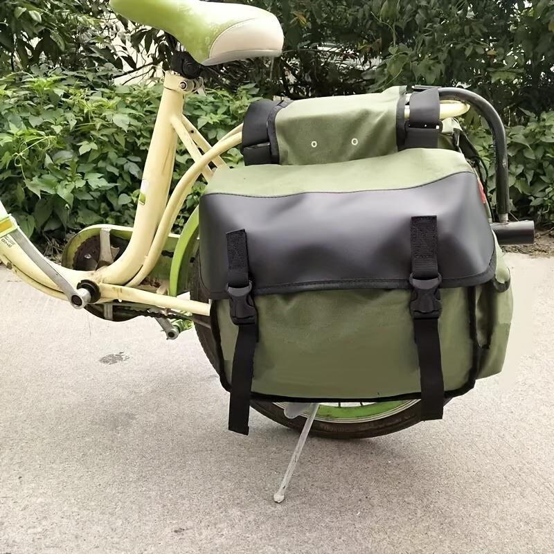 Multifunctional Motorcycle Side Bag, Large Capacity Pannier Bag Heavy-Duty Canvas Gear for Moto Storage