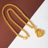 Vietnamese Sand Gold Necklace Men'S Gold-Plated Color Will Not Fade For A Long Time, Pattern Dragon Chain Maitreya Buddha Guanyin Brand Domineering