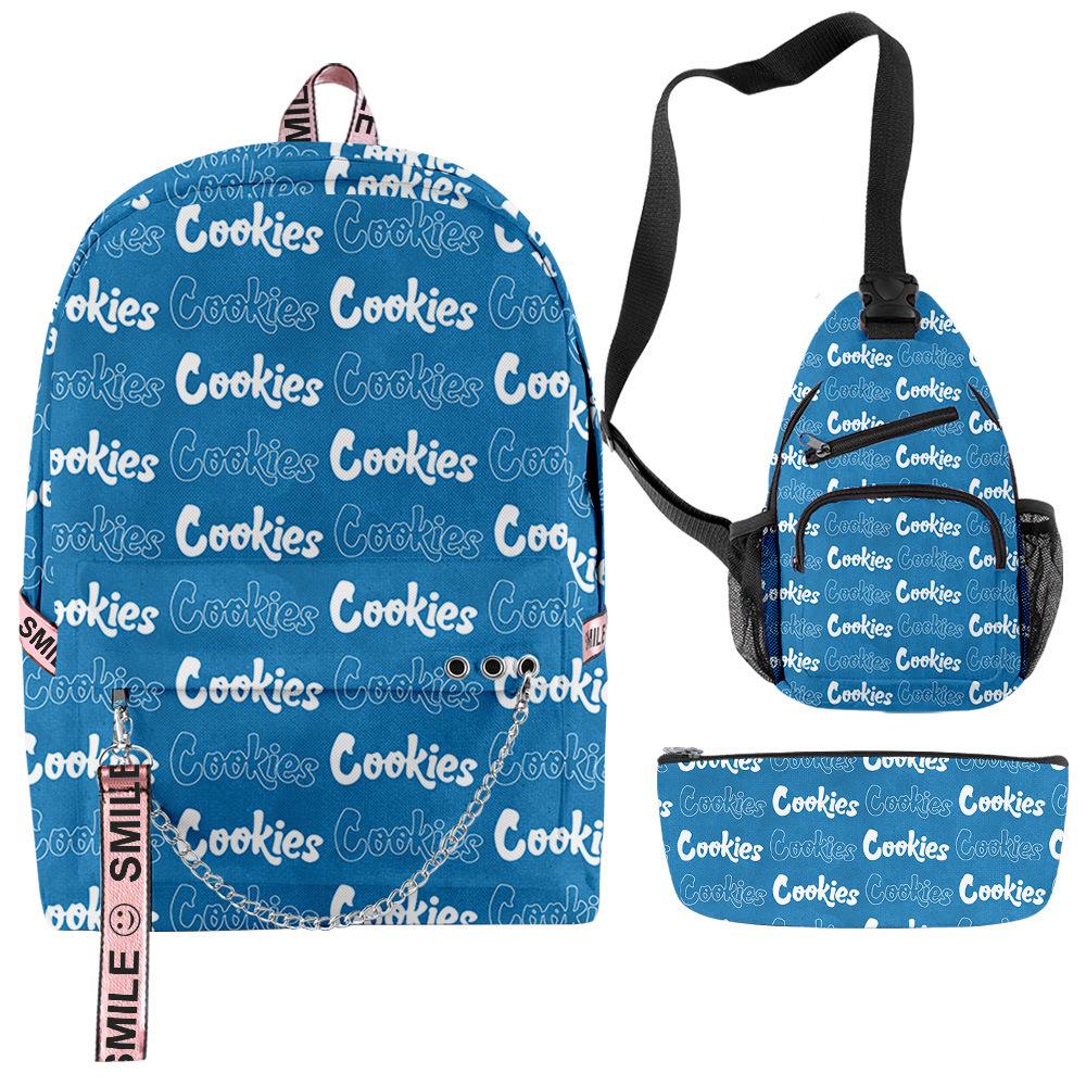 Cook 3D Digital Color Printing Set Oxford Cloth Waterproof Backpack Student Bag