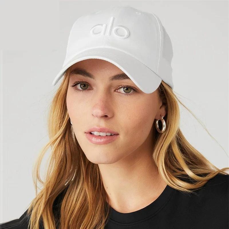 Alo Letter Stickerei Baseballkappe Für Damen Baumwollmischung Sonnenschutz Lässig Sommer Modeaccessoire