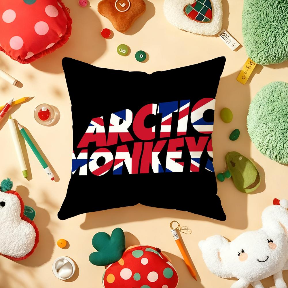 Cushion Cover Plush Fabric Soft DoubleSided Printed Sofa Warm Winter Home Gift Pillow Cover AArctic MMusic Monkeys