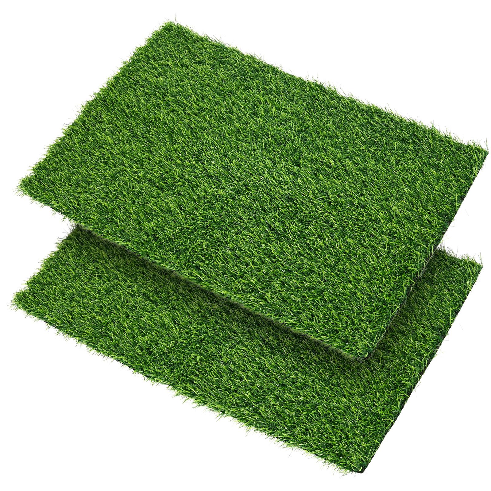 

2 шт. Коврик для собаки Искусственная трава Мочеприемник Моющийся Многоразовый Тренировочный коврик-газон для щенков Туалет для собаки для Дома Балкона Патио Сада 50x80cm