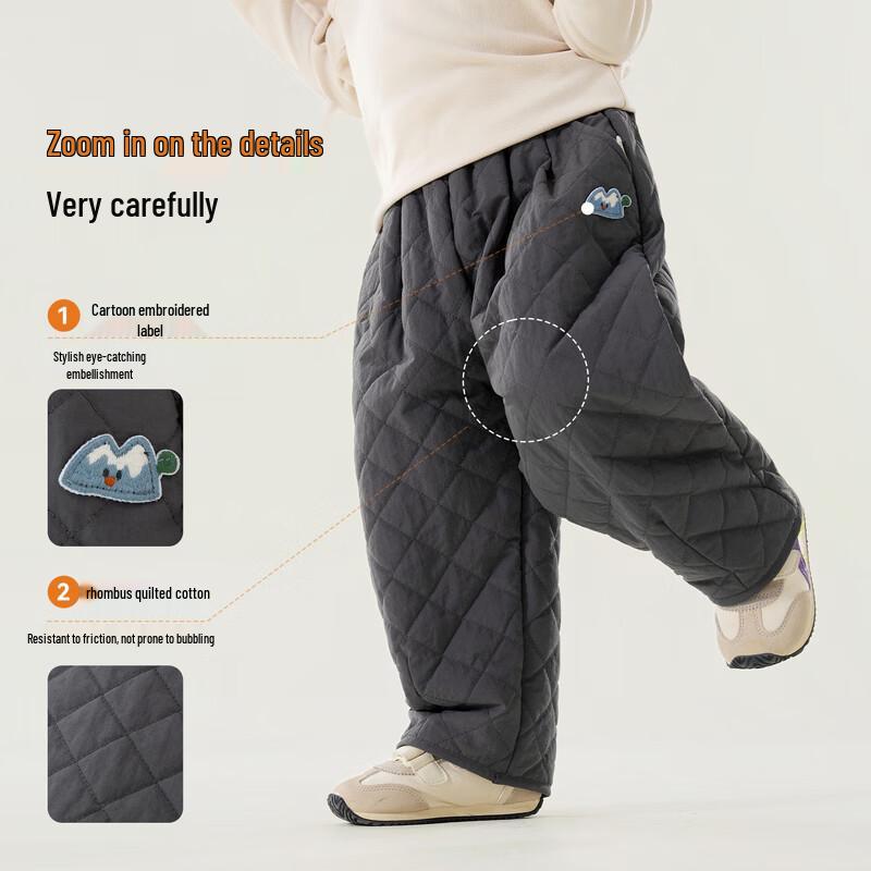 Kids' Warm Winter Cotton Casual Pants